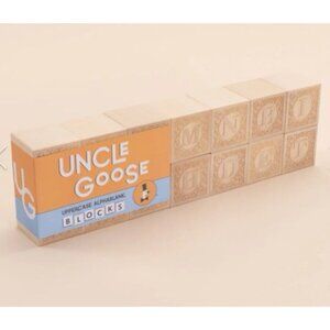 Uncle Goose Uppercase Alphablank Wooden Blocks Educational Toy Set ABC Learning!